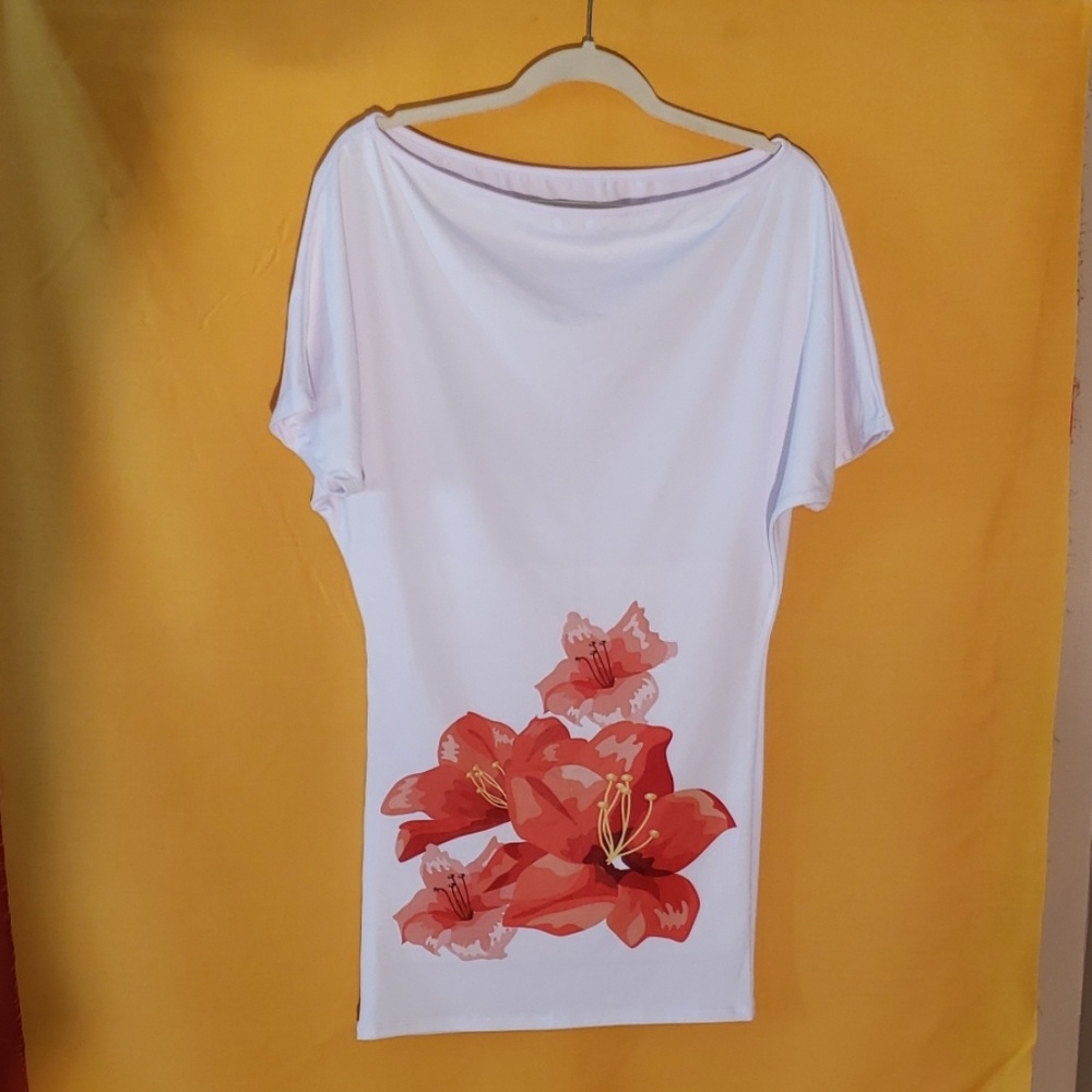 Tropical print dress 0007